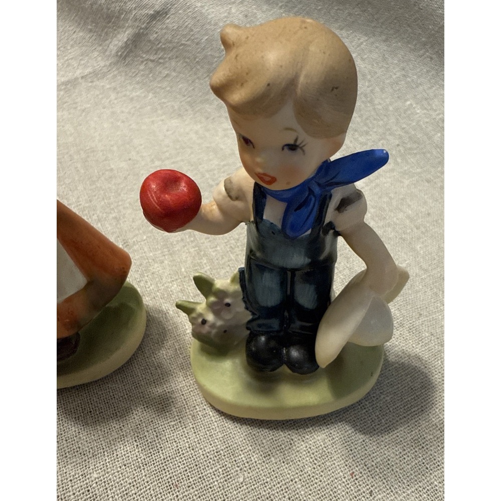 Set Vintage Napcoware Porcelain Boy & Girl Figurines C7364‎  Japan - Picture 4 of 11